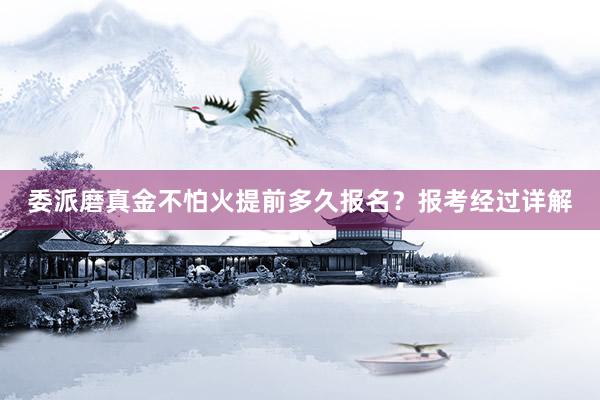 委派磨真金不怕火提前多久报名？报考经过详解